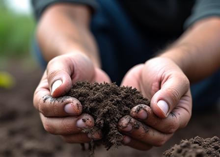 Zahar Shupta testing soil samples